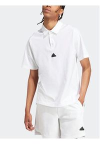Adidas - adidas Polo IJ6136 Biały Regular Fit. Typ kołnierza: polo. Kolor: biały. Materiał: bawełna #12
