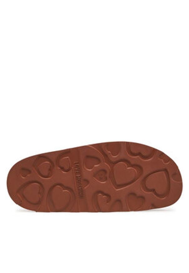 Love Moschino - LOVE MOSCHINO Klapki JA28014I1MIE0201 Brązowy. Kolor: brązowy. Materiał: skóra