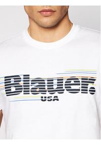 Blauer T-Shirt Striped 21SBLUH02334 004547 Biały Regular Fit. Kolor: biały. Materiał: bawełna #4