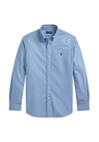 Polo Ralph Lauren Koszula 710804257059 Błękitny Slim Fit. Typ kołnierza: polo. Kolor: niebieski. Materiał: bawełna #5