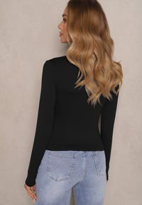 Renee - Czarna Bluzka Longsleeve z Bawełny Avelfia. Okazja: na co dzień. Kolor: czarny. Materiał: bawełna. Długość rękawa: długi rękaw. Styl: elegancki, casual #5