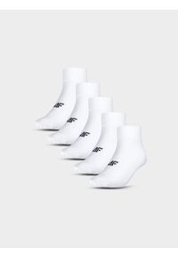 4f - 4F Skarpetki krótkie (5-pack) dziewczęce - białe 38-40. Kolor: biały. Materiał: materiał #1