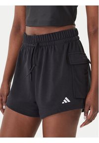 Adidas - adidas Szorty sportowe Essentials Small Logo French Terry Cargo JD9944 Czarny Loose Fit. Kolor: czarny. Materiał: bawełna #4