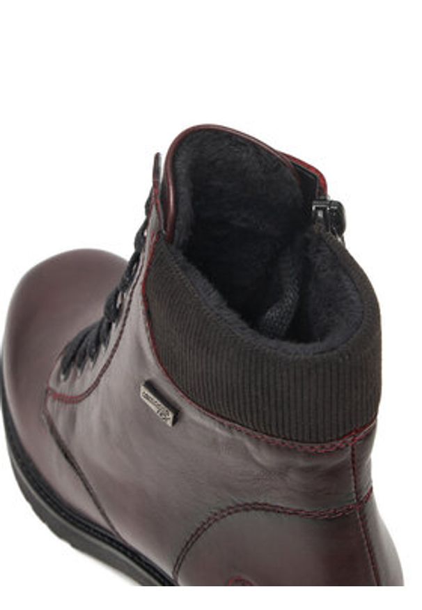 Remonte Trzewiki CEO-D1A70-35 Bordowy. Kolor: czerwony. Materiał: skóra