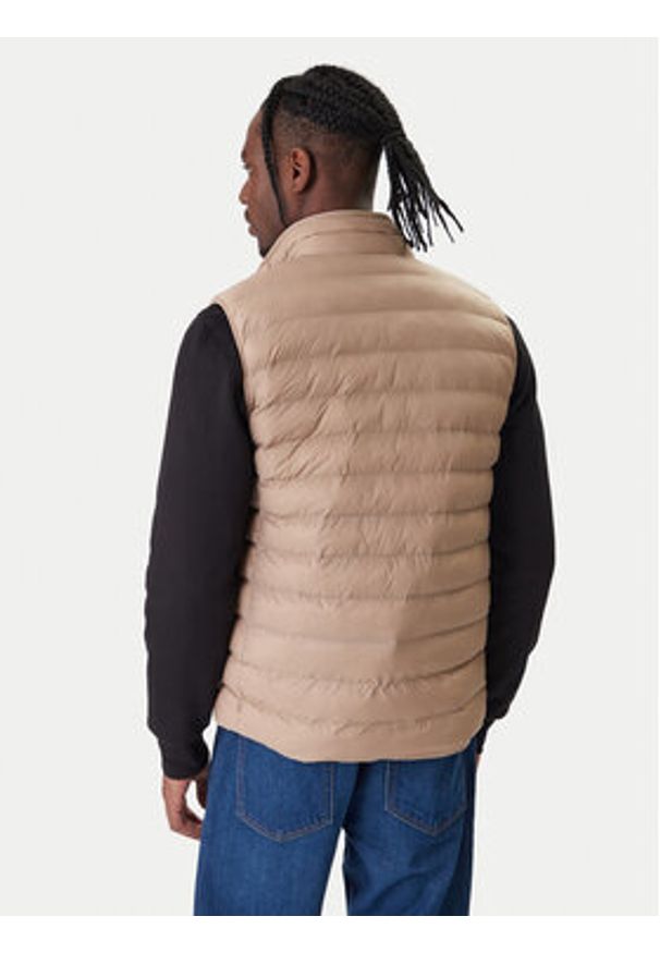 TOMMY HILFIGER - Tommy Hilfiger Kamizelka MW0MW37677 Beżowy Regular Fit. Kolor: beżowy. Materiał: syntetyk