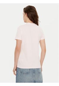 Lacoste T-Shirt TF9246 Różowy Slim Fit. Kolor: różowy. Materiał: bawełna