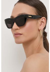 Bottega Veneta okulary przeciwsłoneczne damskie kolor czarny. Kolor: czarny #1