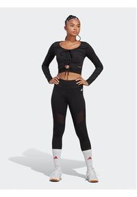 Adidas - adidas Bluzka Training Dance Long-Sleeve Top HS2326 Czarny Slim Fit. Kolor: czarny. Materiał: syntetyk. Długość rękawa: długi rękaw