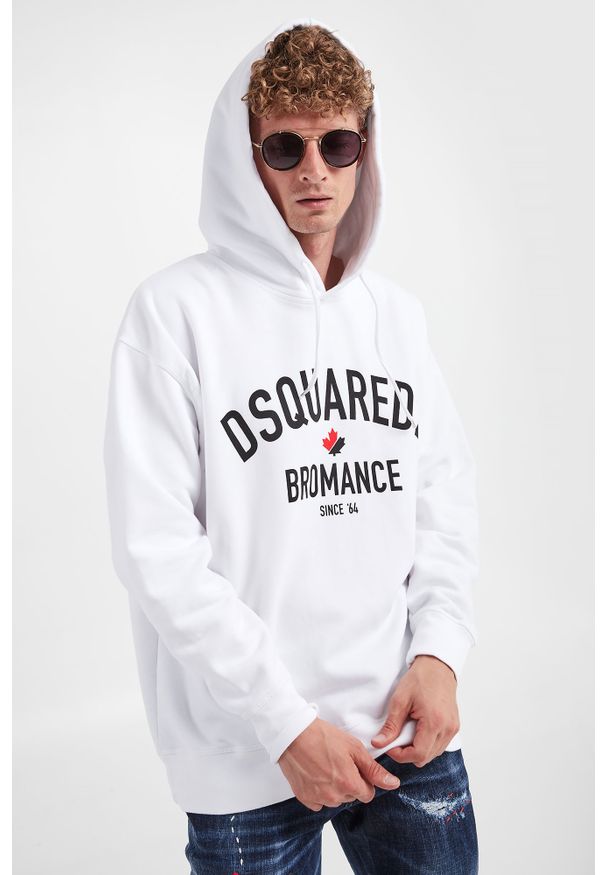 Bluza męska DSQUARED2. Typ kołnierza: kaptur. Materiał: bawełna. Wzór: nadruk