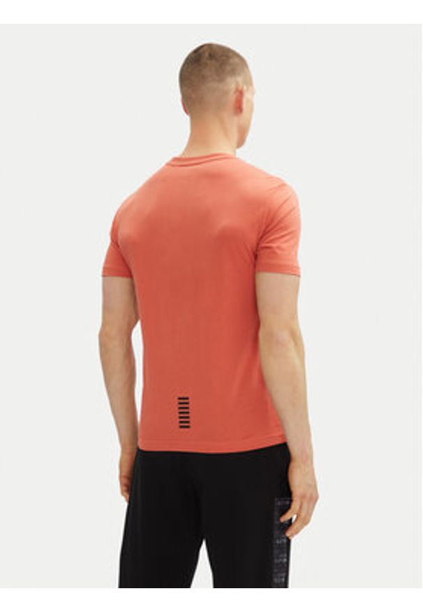 EA7 Emporio Armani T-Shirt 8NPT25 PJVPZ U3010 Pomarańczowy Regular Fit. Kolor: pomarańczowy. Materiał: bawełna