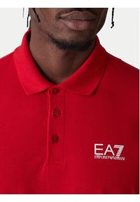 EA7 Emporio Armani Polo 8NPF14 PJVQZ U5072 Czerwony Regular Fit. Typ kołnierza: polo. Kolor: czerwony. Materiał: bawełna #3