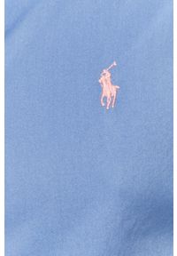 Polo Ralph Lauren - Koszula bawełniana. Okazja: na co dzień. Typ kołnierza: polo. Kolor: niebieski. Materiał: bawełna. Długość rękawa: krótki rękaw. Długość: krótkie. Wzór: gładki. Styl: casual #3