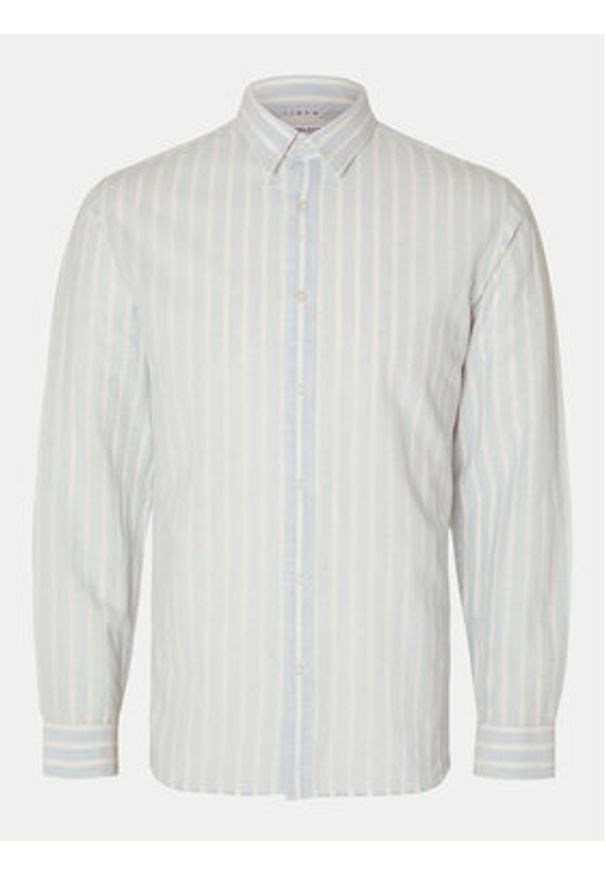 Selected Homme Koszula 16078867 Niebieski Slim Fit. Kolor: niebieski. Materiał: bawełna