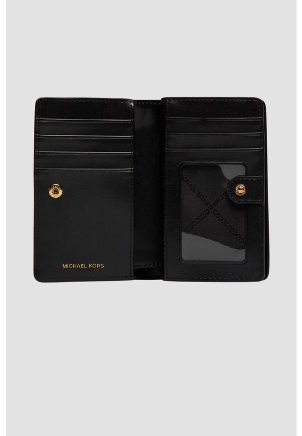 Michael Kors - MICHAEL KORS Czarny portfel MD Snap. Kolor: czarny