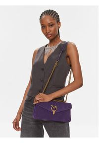 Pinko Torebka Cupid Baguette AI 23-24 PLTT 101750 A0F6 Fioletowy. Kolor: fioletowy. Materiał: skórzane, zamszowe #4