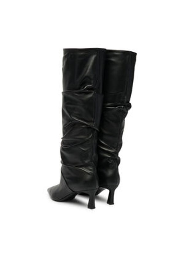 Pollini Kozaki SA26115M0NTE0000 Czarny. Kolor: czarny. Materiał: skóra