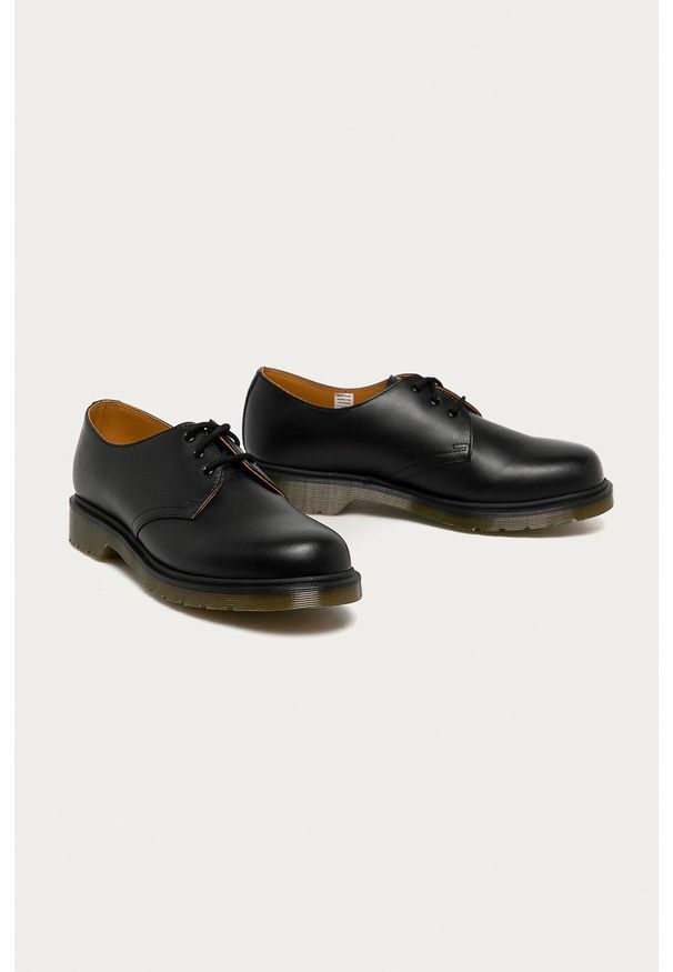Dr. Martens - Półbuty skórzane 1484 Pw. Zapięcie: sznurówki. Kolor: czarny. Materiał: skóra