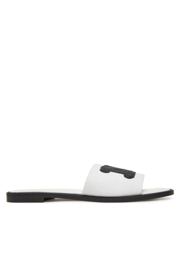 Max Mara Klapki 2516521019600 Biały. Kolor: biały. Materiał: materiał