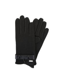 Wittchen - Męskie rękawiczki wełniane do smartfona. Kolor: czarny. Materiał: wełna. Sezon: zima. Styl: elegancki #1