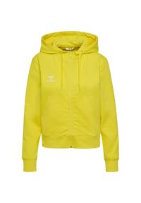 Damska bluza dresowa z kapturem Hummel Go 2.0. Typ kołnierza: kaptur. Kolor: żółty. Materiał: dresówka. Sport: fitness #1