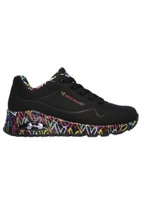 skechers - Buty do chodzenia damskie, Skechers Uno-Loving Love. Kolor: czarny. Materiał: tkanina, materiał, syntetyk. Model: Skechers Sport. Sport: turystyka piesza #2