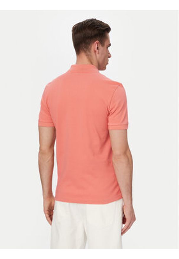 BOSS Polo Passenger 50507803 Czerwony jasny Slim Fit. Typ kołnierza: polo. Kolor: czerwony. Materiał: bawełna