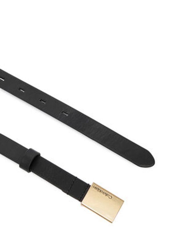 Calvin Klein Pasek Titlecase Plaque Belt 20Mm LV04F7089G Czarny. Kolor: czarny. Materiał: skóra