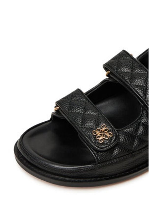 Nine West Sandały V1557-703-1 Czarny. Kolor: czarny. Materiał: syntetyk, materiał