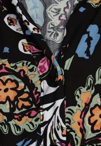 Born2be - Czarna Sukienka z Wiskozy o Koszulowym Kroju Galanthe. Kolor: czarny. Materiał: wiskoza. Długość rękawa: długi rękaw. Wzór: kolorowy. Typ sukienki: koszulowe. Długość: maxi #7