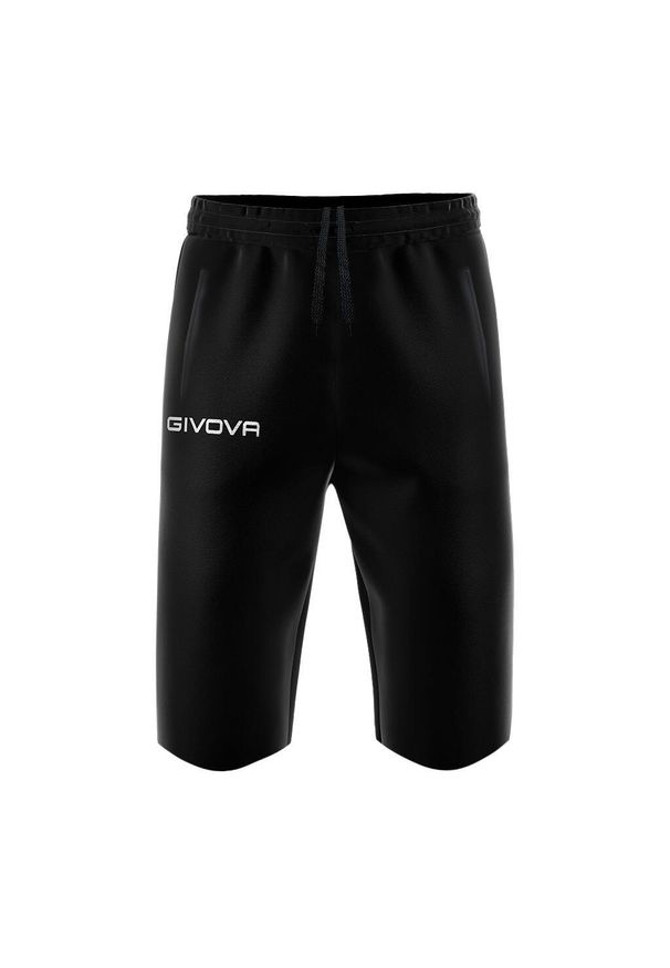 Czarne Szorty Sportowe Givova 4XL - Oddychające i Elastyczne. Kolor: czarny. Długość: krótkie. Sezon: lato