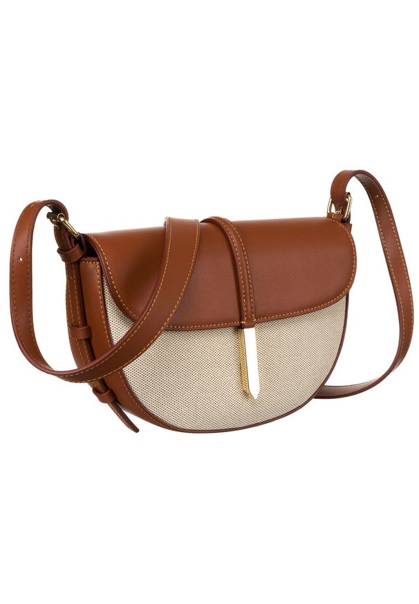 Listonoszka damska Peterson PTN CAN-03 brązowa. Kolor: brązowy. Materiał: skórzane. Styl: elegancki