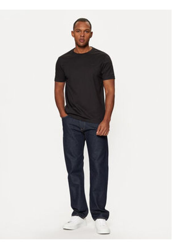 Calvin Klein T-Shirt Smooth Cotton T-Shirt K10K112229 Czarny Regular Fit. Kolor: czarny. Materiał: bawełna