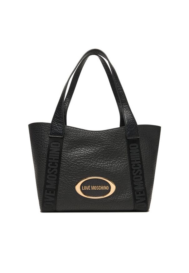Love Moschino - LOVE MOSCHINO Torebka JC4337PP0NK1400A Czarny. Kolor: czarny. Materiał: skórzane
