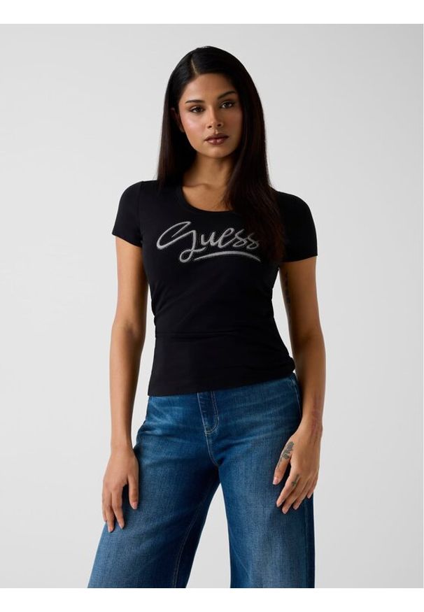 Guess T-Shirt 180524 Czarny Classic Fit. Kolor: czarny