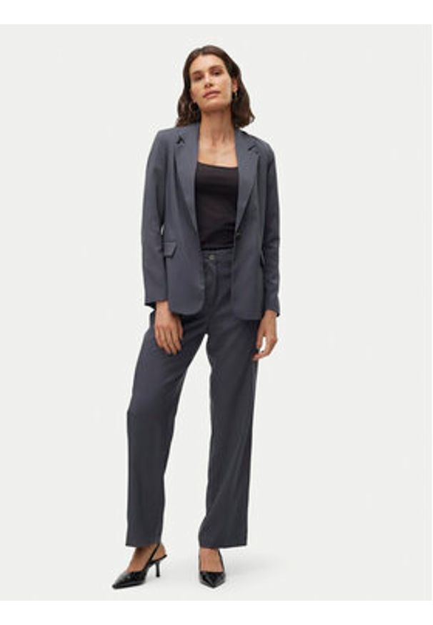 Vero Moda Spodnie materiałowe Rita 10301554 Szary Wide Leg. Kolor: szary. Materiał: syntetyk