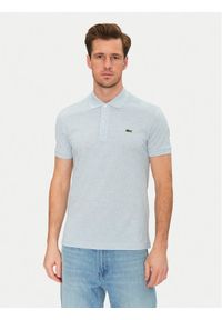 Lacoste Polo PH4012 Błękitny Slim Fit. Typ kołnierza: polo. Kolor: niebieski. Materiał: bawełna