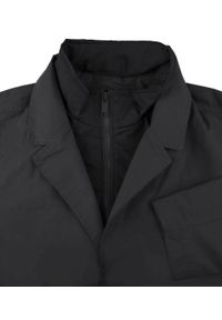 Krótki, Męski Płaszcz Przejściowy z Wysokim Kołnierzem - Brave Soul - Czarny. Kolor: czarny. Materiał: poliester. Długość: krótkie. Sezon: wiosna, jesień #6