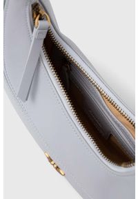 Pinko torebka skórzana kolor szary. Kolor: szary. Materiał: skórzane #6