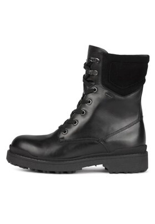 Geox Botki D36UPA-04322 C9999 Czarny. Kolor: czarny. Materiał: skóra