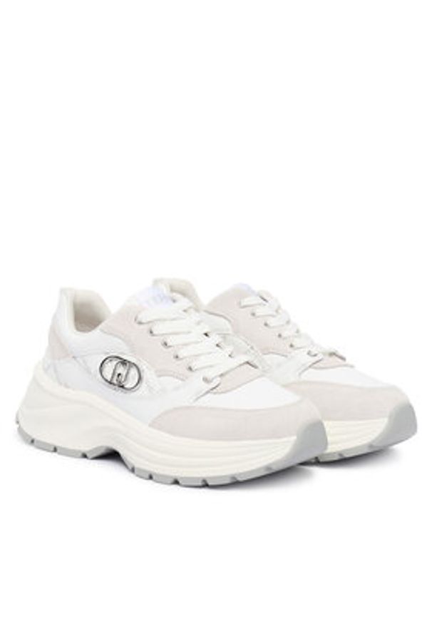 Liu Jo Sneakersy Eva 06 BF5035 PX740 Biały. Kolor: biały. Materiał: skóra, zamsz