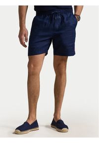 Polo Ralph Lauren Szorty materiałowe 710958586003 Granatowy Classic Fit. Kolor: niebieski. Materiał: len