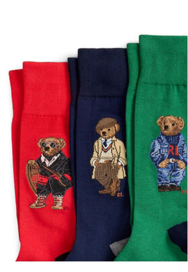Polo Ralph Lauren Skarpety długie 449P04717001 Kolorowy. Materiał: bawełna, materiał. Wzór: kolorowy