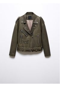 mango - Mango Kurtka z imitacji skóry Aurora 57067714 Khaki Oversize. Kolor: brązowy. Materiał: skóra, syntetyk #6