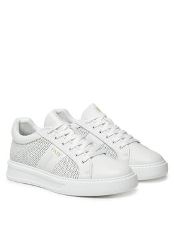 Fabi Sneakersy FU0459 Biały. Kolor: biały. Materiał: skóra
