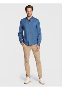 Casual Friday Koszula jeansowa Anton 20504136 Niebieski Regular Fit. Okazja: na co dzień. Kolor: niebieski. Materiał: jeans, bawełna. Styl: casual