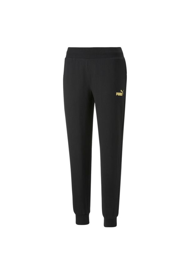 Spodnie damskie Puma ESS+ Metallic Pants FL. Kolor: żółty, wielokolorowy, czarny. Sport: fitness, joga i pilates