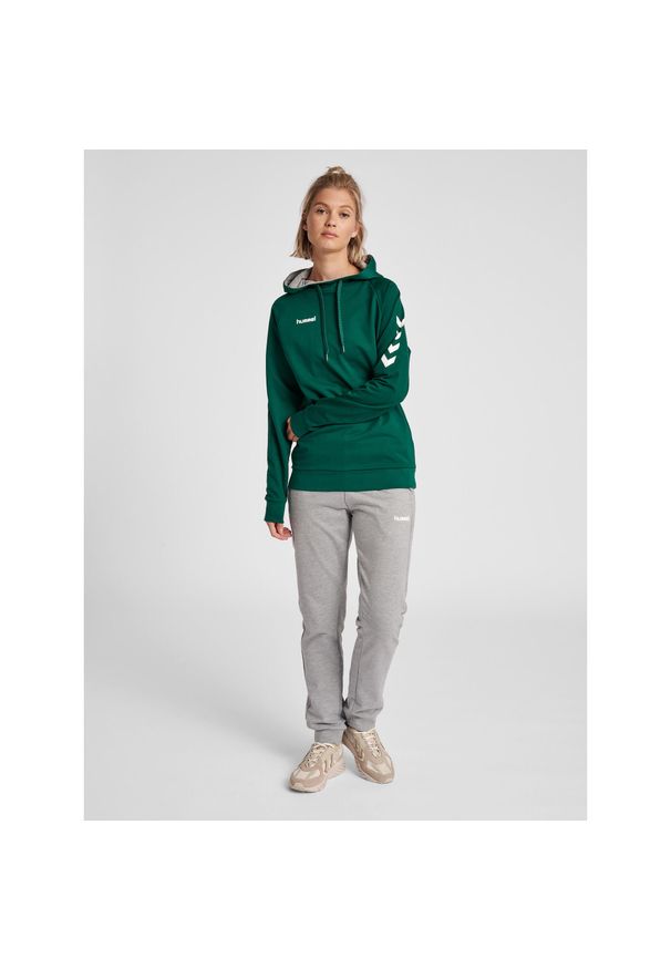 Bluza sportowa z kapturem damska Hummel Go Cotton Hoodie Woman. Typ kołnierza: kaptur. Kolor: zielony