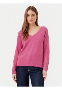 only - ONLY Sweter Rica 15224360 Różowy Regular Fit. Kolor: różowy. Materiał: syntetyk #1