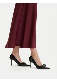 Eva Minge Szpilki ANEMONE-V1892-116-2 Czarny. Kolor: czarny. Materiał: skóra, lakier. Obcas: na szpilce #8