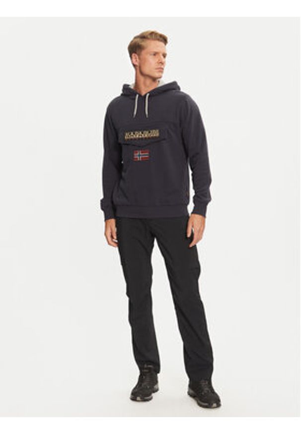 Napapijri Bluza Burgee NP0A4I9B Granatowy Regular Fit. Kolor: niebieski. Materiał: bawełna